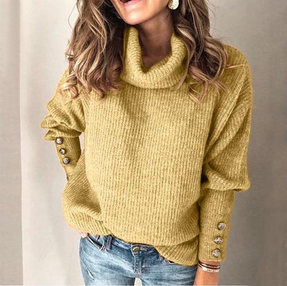 Damen Mollig gestrickter warmer Pullover