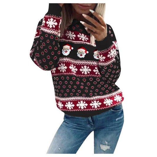 Damen Weihnachtlicher weicher Strickpullover