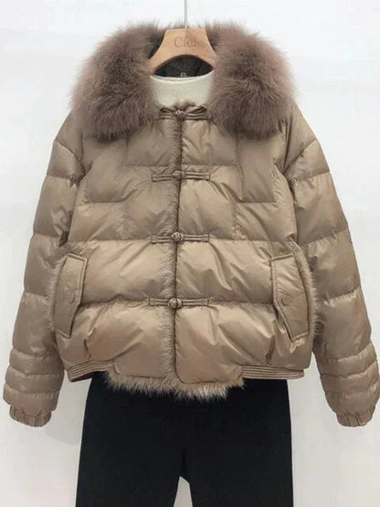 Rosarote Vintage-Steppjacke für kalte Tage