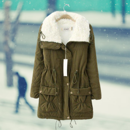 Solide Damen-Winterjacke aus Baumwolle