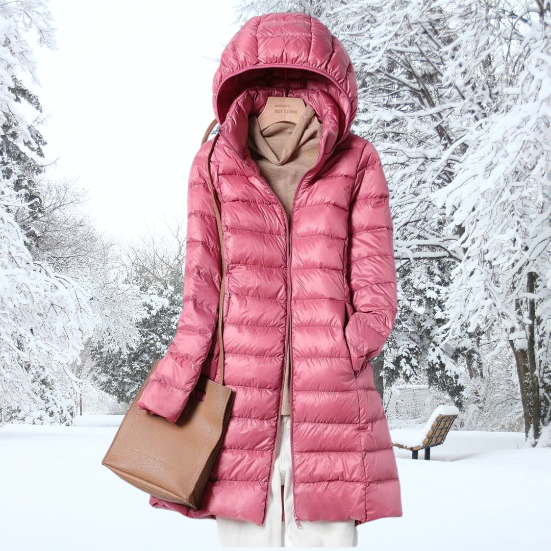 Stylische Damen-Winterjacke mit Kapuze und wärmender Wattierung