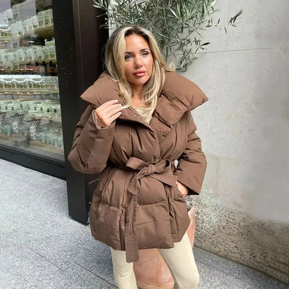 Stylische Winterjacke für Damen mit hohem Kragen – Perfekt für kalte Tage