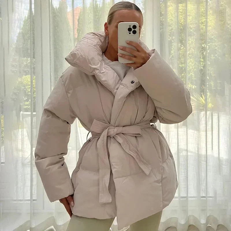 Stylische Winterjacke für Damen mit hohem Kragen – Perfekt für kalte Tage