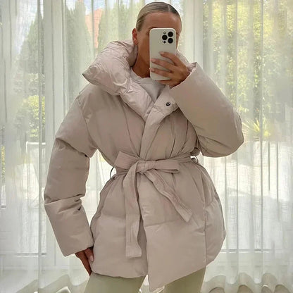 Stylische Winterjacke für Damen mit hohem Kragen – Perfekt für kalte Tage