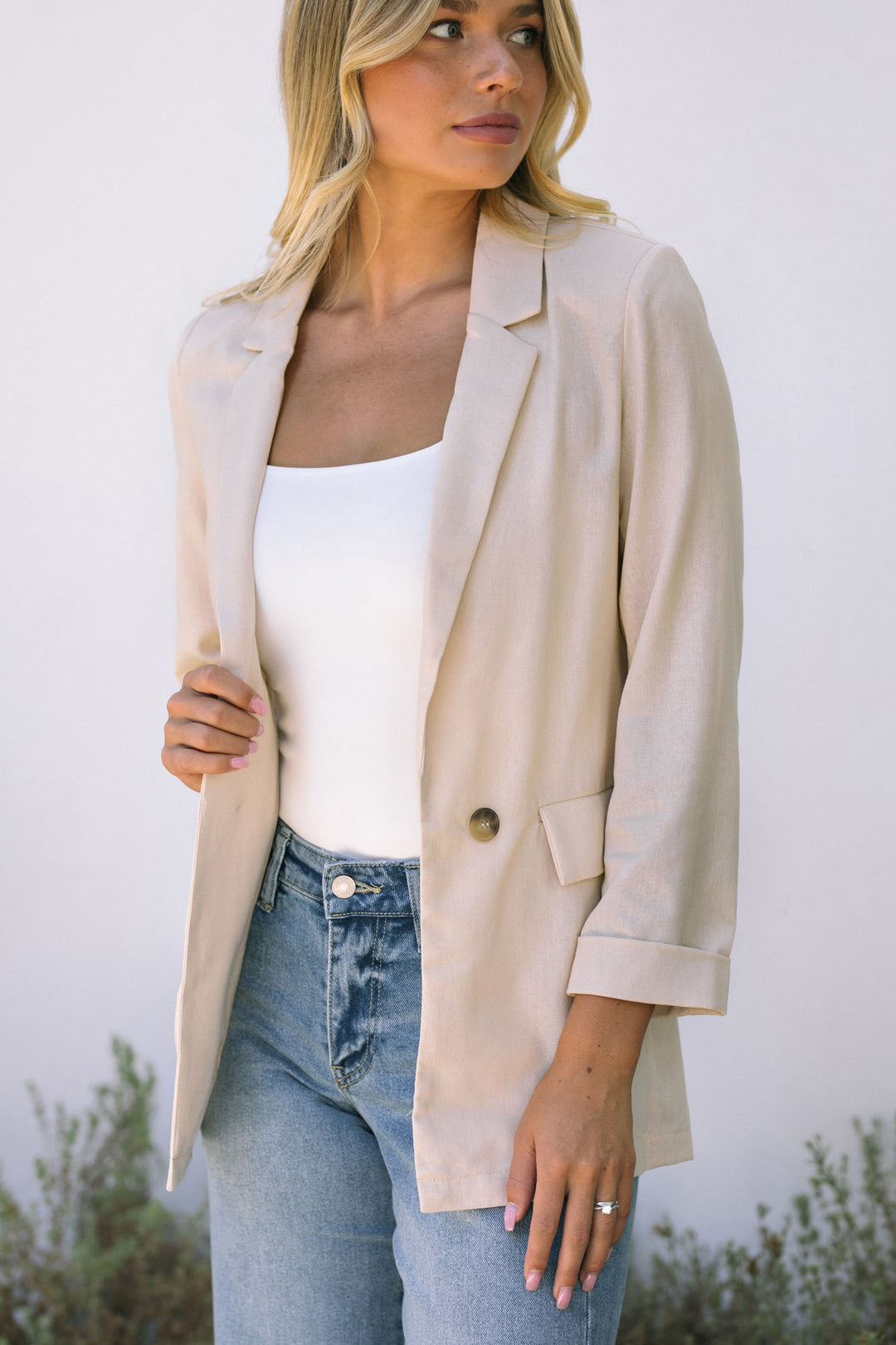 Stylischer 3/4 Ärmel Blazer für Elegante Auftritte