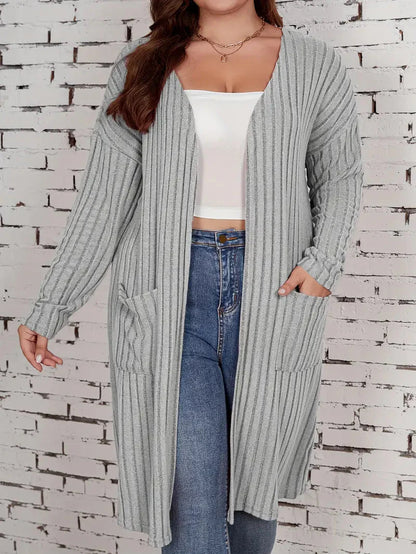 Stylischer Plus-Size Cardigan mit praktischen Taschen für jeden Anlass