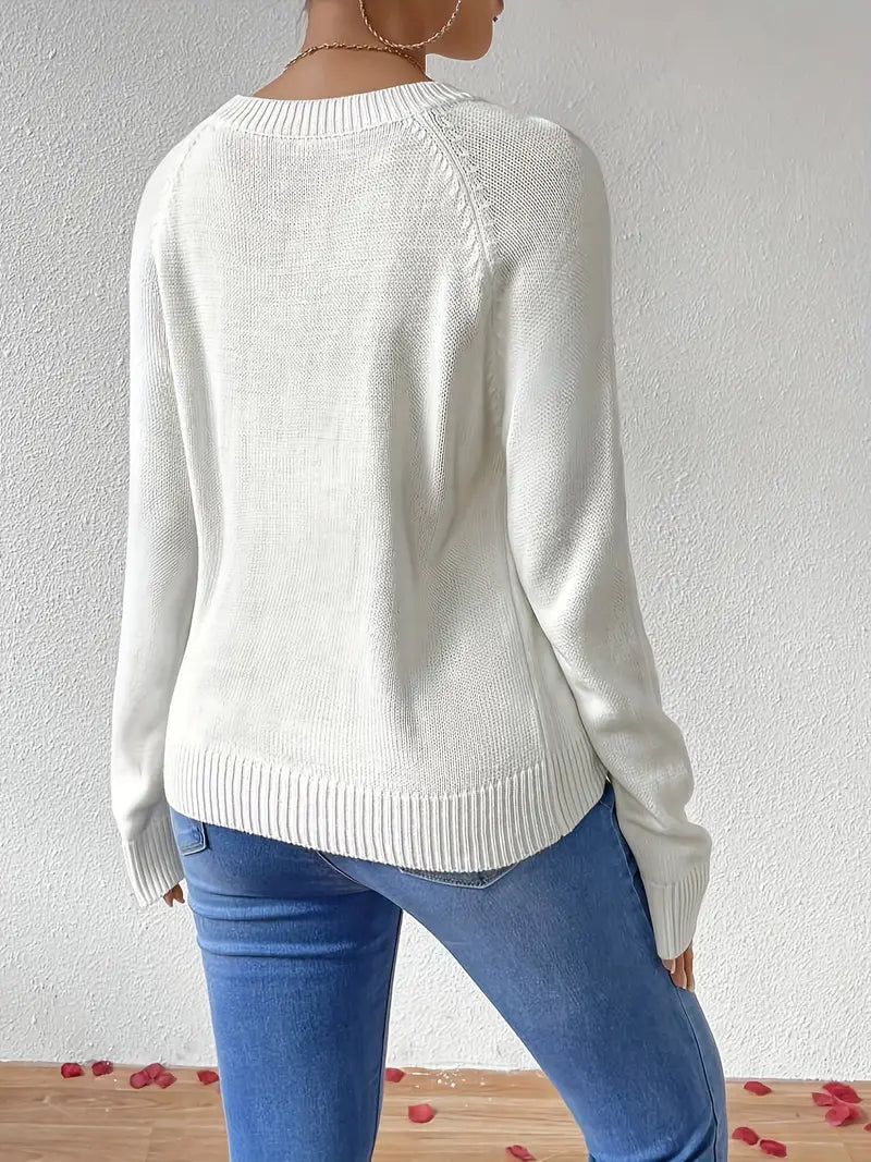 Stylischer Raglan-Pullover mit Rundhalsausschnitt – Perfekt für kalte Wintertage