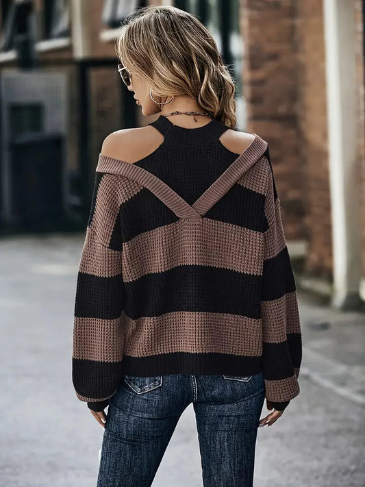 Stylischer Strickpullover mit Neckholder für jedes Outfit