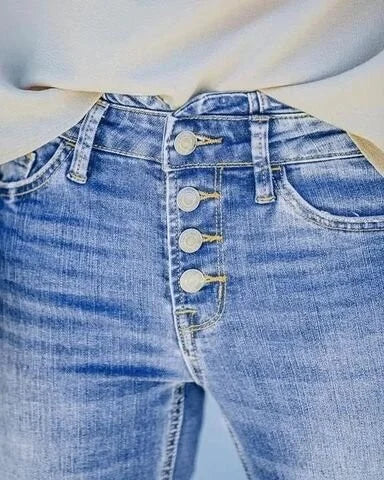 Trendige Hohe Taille Jeanshose für einen Sexy Look 2024