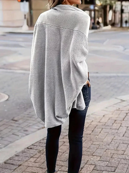 Trendiger Oversized-Cardigan mit lässigen Fledermausärmeln – Ideal für den Herbstlook!