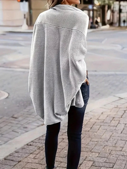 Trendiger Oversized-Cardigan mit lässigen Fledermausärmeln – Ideal für den Herbstlook!