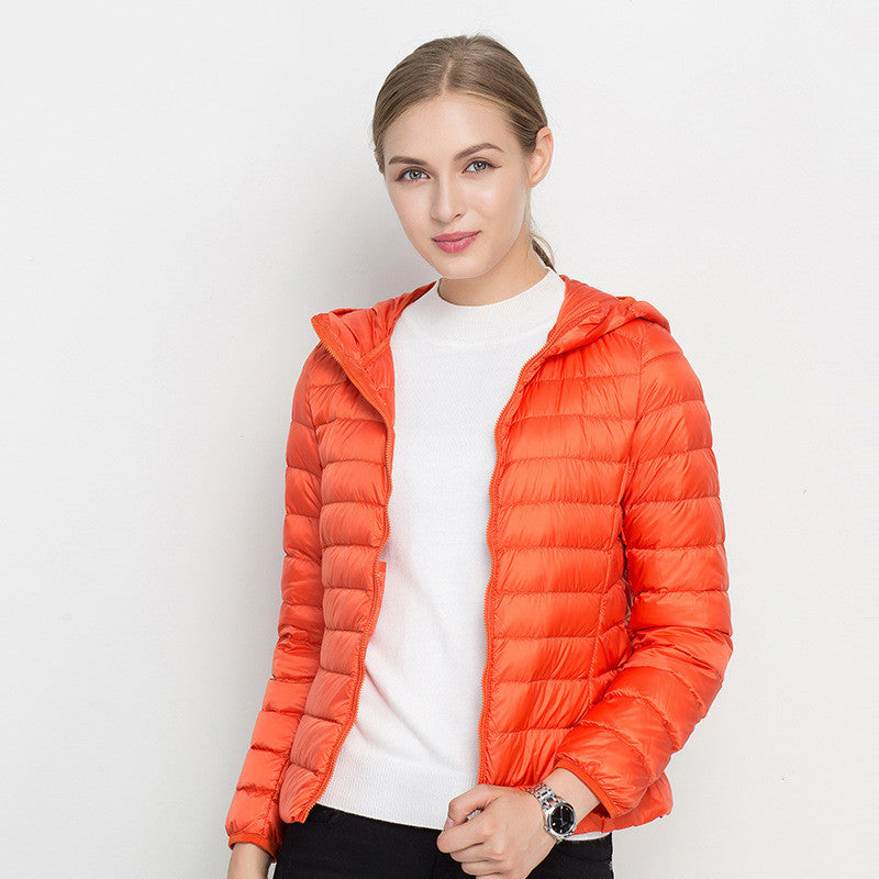 Ultraleichte Damen Daunenjacke mit Kapuze – Kurz und Stylisch in Vielseitigen Farben