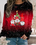 Weihnachts-Sweatshirt mit stilvollem Farbverlauf und festlichem Design